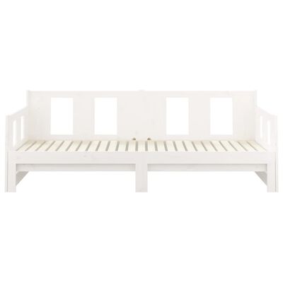 vidaXL Pull-out Day Bed without Mattress White 2x(80x200) cm