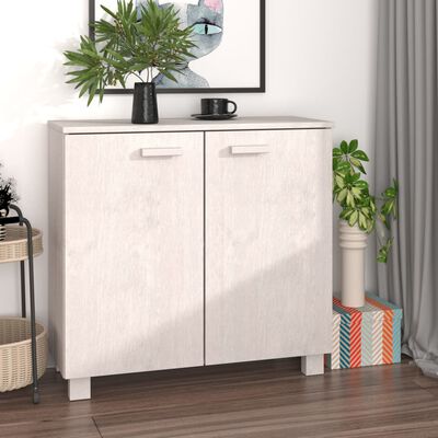 vidaXL Sideboard HAMAR White 85x35x80 cm Solid Wood Pine