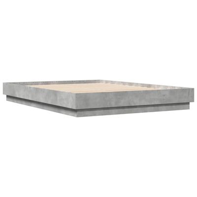 vidaXL Bed Frame without Mattress Concrete Grey 150x200 cm King Size