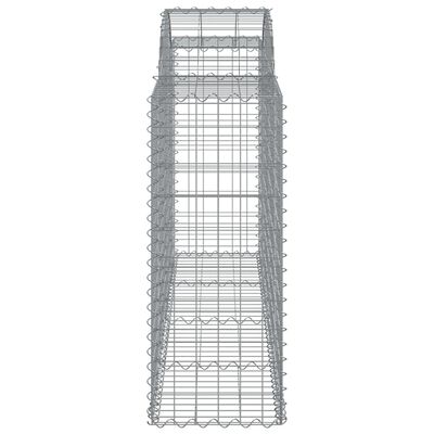 vidaXL Arched Gabion Basket 200x50x100/120 cm Galvanised Iron