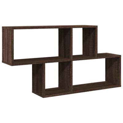 vidaXL Wall Shelf Brown Oak 100x20x53 cm Engineered Wood