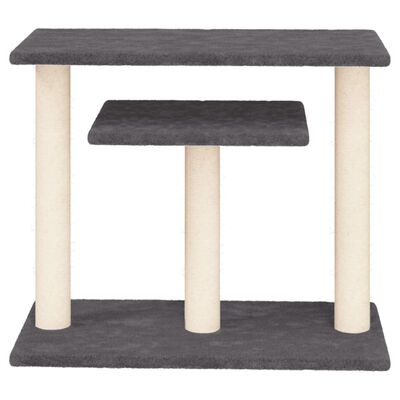 vidaXL Cat Scratching Posts with Platforms Dark Grey 62.5 cm