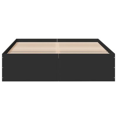 vidaXL Bed Frame without Mattress Black 135x190 cm Double