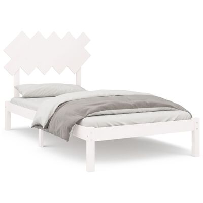 vidaXL Bed Frame without Mattress White 100x200 cm Solid Wood