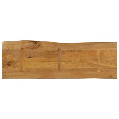 vidaXL Table Top 140x40x2.5 cm Live Edge Solid Wood Mango