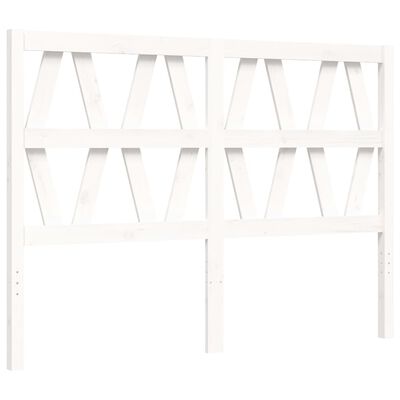 vidaXL Bed Frame without Mattress White Small Double Solid Wood