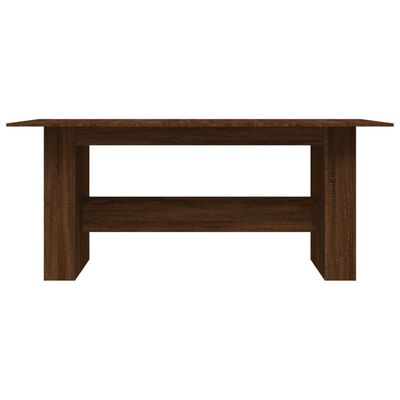 vidaXL Dining Table Brown Oak 180x90x76 cm Engineered Wood