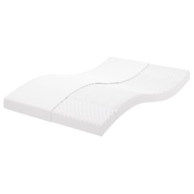 vidaXL Foam Mattress White 140x200 cm 7-Zone Hardness 20 ILD