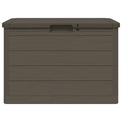 vidaXL Outdoor Cushion Box Brown 77.5x44.5x53 cm Polypropylene