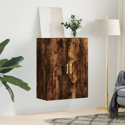 vidaXL Wall Mounted Cabinet Smoked Oak 69.5x34x90 cm