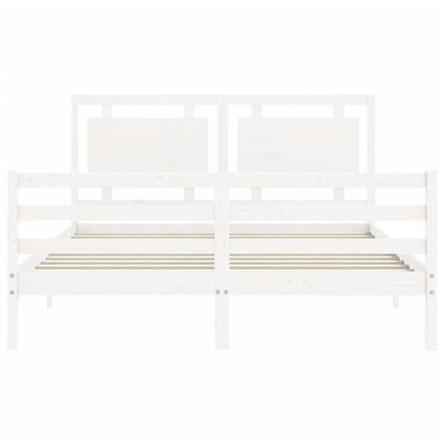 vidaXL Bed Frame without Mattress White 160x200 cm Solid Wood