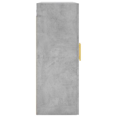 vidaXL Wall Mounted Cabinet Concrete Grey 69.5x34x90 cm