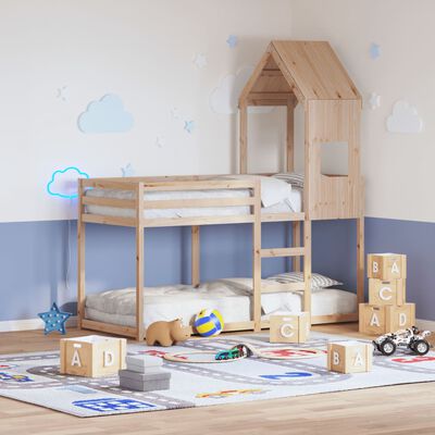 vidaXL Kids' Bed Roof 55x84x132 cm Solid Wood Pine