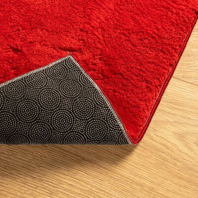 vidaXL Rug HUARTE Short Pile Soft and Washable Red 80x200 cm