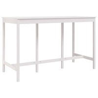 vidaXL Bar Table White 180x80x110 cm Solid Wood Pine