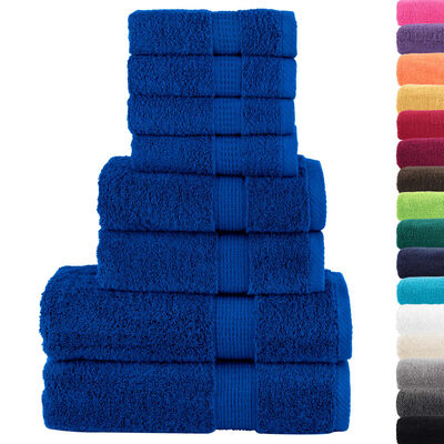 vidaXL 8 Piece Premium Towel Set SOLUND Blue 600 gsm