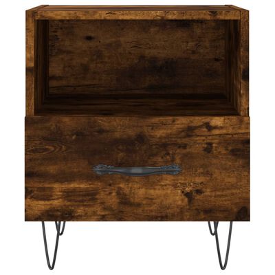 vidaXL Bedside Cabinet Smoked Oak 40x35x47.5 cm Engineered Wood