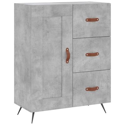 vidaXL Highboard Concrete Grey 69.5x34x180 cm Engineered Wood