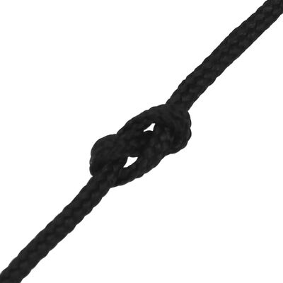 VIDAXL Marine Rope Polypropylene 14 MM 50 M Black