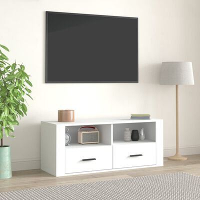 vidaXL TV Cabinet White 100x35x40 cm Engineered Wood