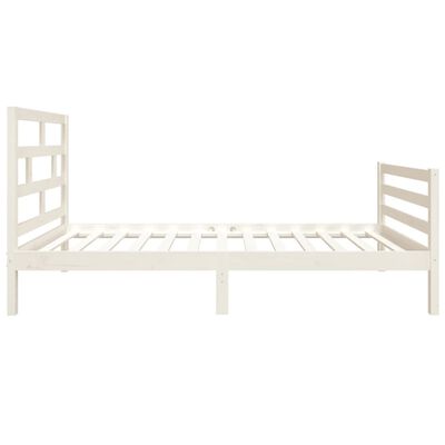 vidaXL Bed Frame without Mattress White 90x190 cm Single Solid Wood