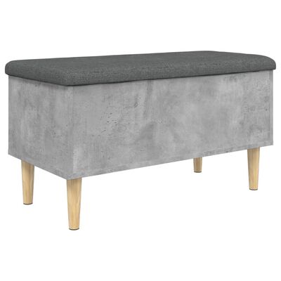 vidaXL Storage Bench Concrete Grey 82x42x46 cm Engineered Wood