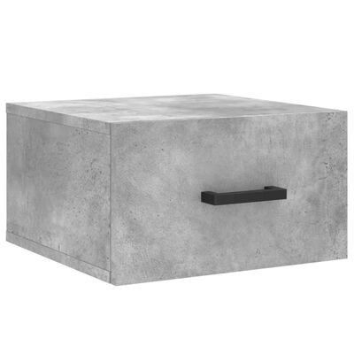 vidaXL Wall-mounted Bedside Cabinet Concrete Grey 35x35x20 cm