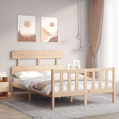 vidaXL Bed Frame without Mattress 140x200 cm Solid Wood Pine