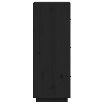 vidaXL Highboard Black 34x40x108.5 cm Solid Wood Pine
