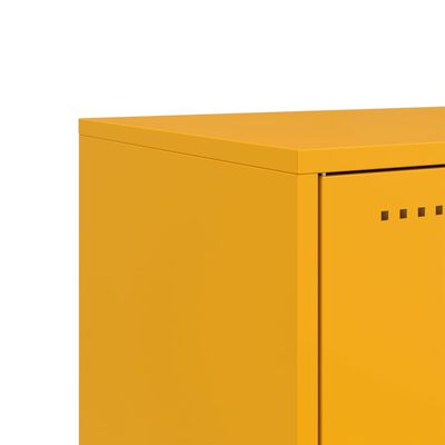 vidaXL TV Cabinet Mustard Yellow 68x39x60.5 cm Steel