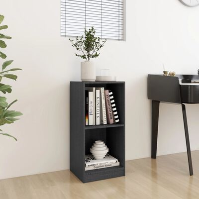 vidaXL Side Cabinet Grey 35.5x33.5x76 cm Solid Pinewood