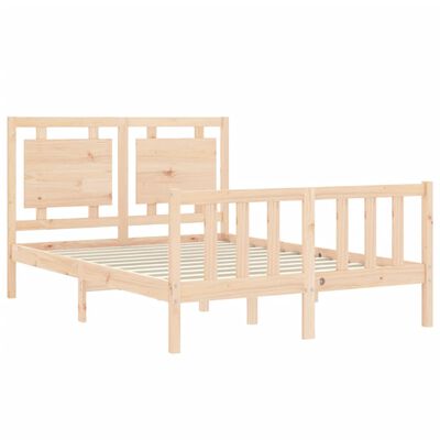 vidaXL Bed Frame without Mattress Double Solid Wood Pine