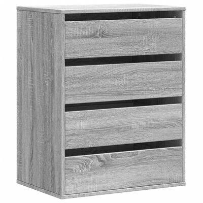 vidaXL Corner Chest of Drawers Grey Sonoma 60x41x76 cm Engineered Wood