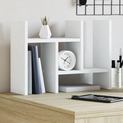 vidaXL Desk Organiser White 34.5x15.5x35.5 cm Engineered wood