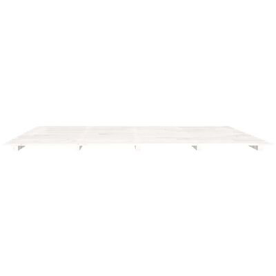 vidaXL Bed Frame without Mattress White 180x200 cm Super King Solid Wood Pine