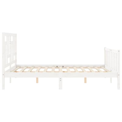 vidaXL Bed Frame without Mattress White 160x200 cm Solid Wood Pine