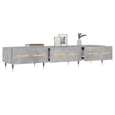 vidaXL TV Cabinet Concrete Grey 150x36x30 cm Engineered Wood