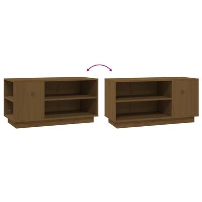 vidaXL TV Cabinet Honey Brown 80x35x40.5 cm Solid Wood Pine