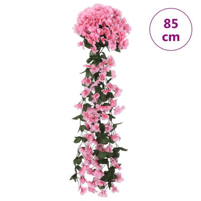 vidaXL Christmas Flower Garlands 3 pcs Pink 85 cm