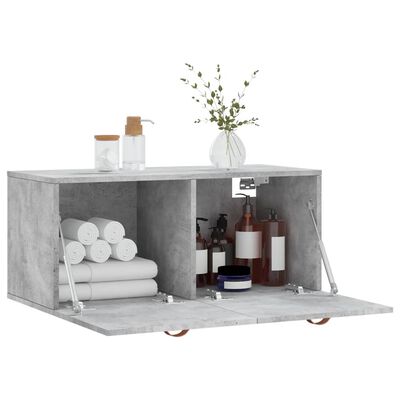 vidaXL Wall Cabinet Concrete Grey 80x36.5x35 cm Engineered Wood