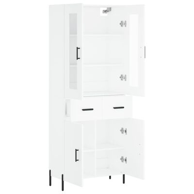 vidaXL Highboard White 69.5x34x180 cm Engineered Wood