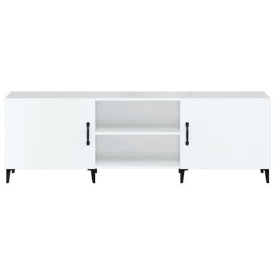 vidaXL TV Cabinet High Gloss White 150x30x50 cm Engineered Wood