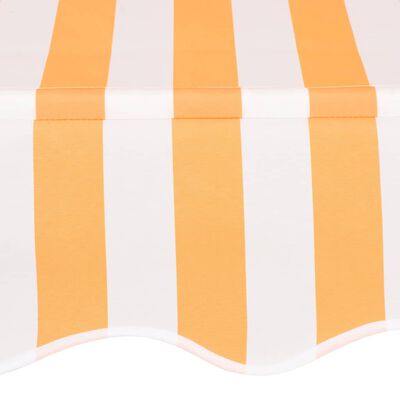 vidaXL Manual Retractable Awning 200 cm Orange and White Stripes