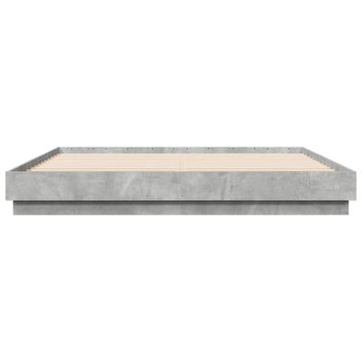 vidaXL Bed Frame without Mattress Concrete Grey 200x200 cm