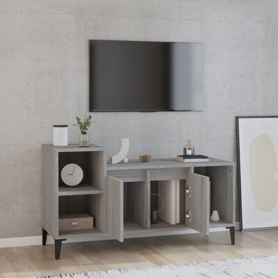 vidaXL TV Cabinet Grey Sonoma 100x35x55 cm Engineered Wood