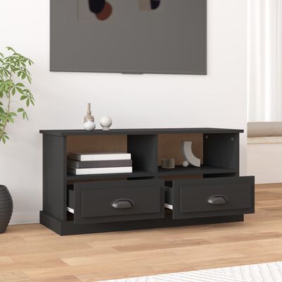 vidaXL TV Cabinet Black 93x35.5x45 cm Engineered Wood