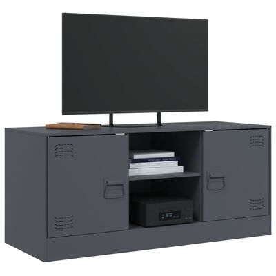 vidaXL TV Cabinet Anthracite 99x39x44 cm Steel