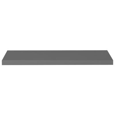 vidaXL Floating Wall Shelf High Gloss Grey 90x23.5x3.8 cm MDF