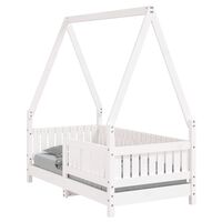 vidaXL Kids Bed Frame White 70x140 cm Solid Wood Pine