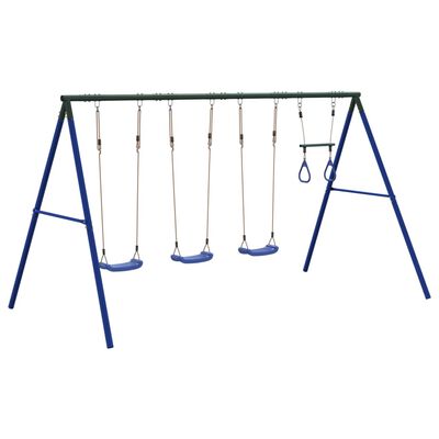 vidaXL Outdoor Swing Set with Swings and Trapeze